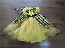 Bee Costume 2 Piece Dress Up Set Princess Style Bee Girls 130 or 7 EUC