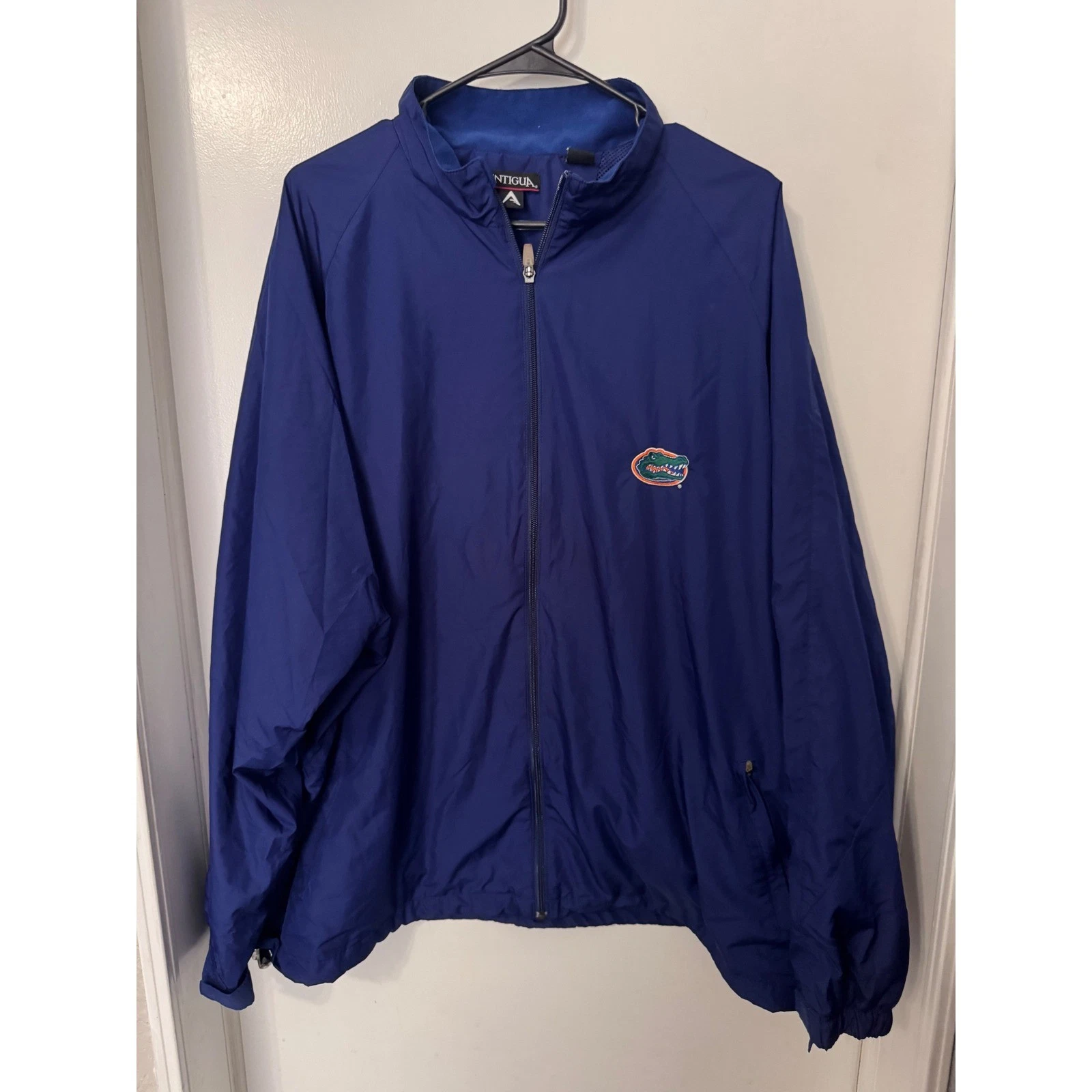 Antigua Florida Gators Windbreaker Jacket Mens XXL Blue Full Zip NCAA UF Logo