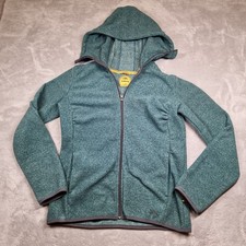 Moberg Womens Outdoor Green Hooded Microfleece Full Zip Hoodie Medium