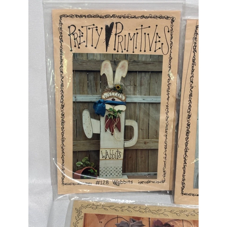 Easter Bunny spring lot 3 Patterns wood Cloth Pretty Primitive Cottage Country - Image 3 of 4