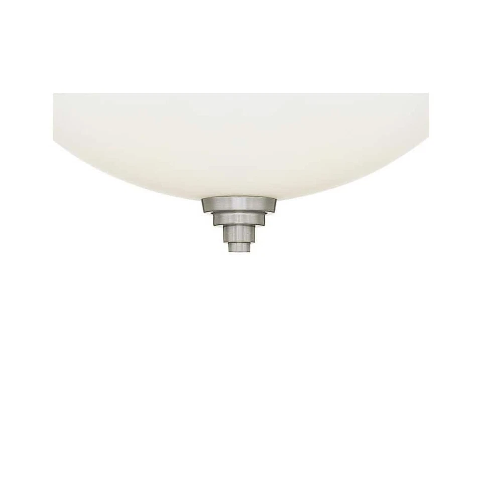 Millennium Lighting 3-Light Satin Nickel Semi Flush Mount w/Etched White Glass - Image 3 of 4