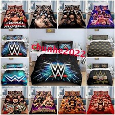 Image of Boys WWE Wrestling 3D Duvet Cover PillowcasE Single Double King Bedding Set Gift