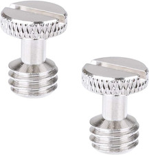 2 PCS 3/8"-16 Slotted Screw 2026 for Camera Tripod Quick Release QR Plate
