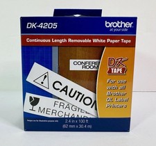 Brother DK-4205 Continuous Removable Paper Tape 2.4" x 100 QL Label Printer