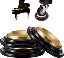 3 Pcs Piano Caster Cups, Metal Rubber Caster Cups for Hardwood Floors, Grand Pia