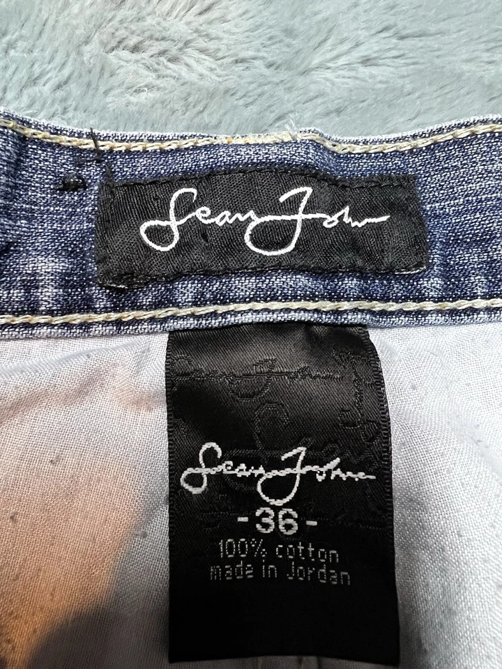 Sean John Shorts Men’s 36 Denim Baggy Wide Leg Hip Hop Grunge Skater Y2K Retro - Image 3 of 4
