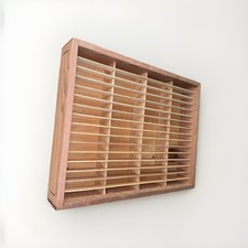 Unbranded 64 Slot Cassette Media Wood Storage Rack