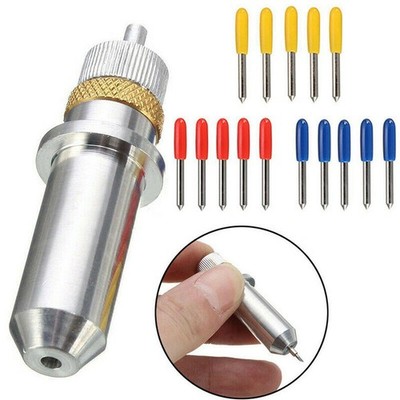 15pcs PC Roland GCC Cutting Plotter Cutter Blade Tool w/ Holder 30/45/60 Degree