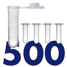 2mL Microcentrifuge Tubes with Safe Lock Cap 500 Pack Clear