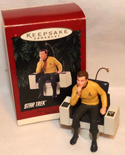 HALLMARK KEEPSAKE STAR TREK CAPTAIN JAMES KIRK CHRISTMAS ORNAMENT 1995