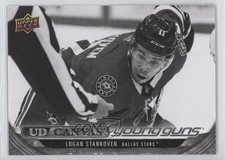 2024 Upper Deck Series 1 UD Canvas Young Guns Black & White Logan Stankoven 0ca0