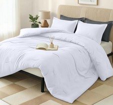 Queen Comforter Set 3 Piece White by , Comforters Queen Size, Bedding Comfort...