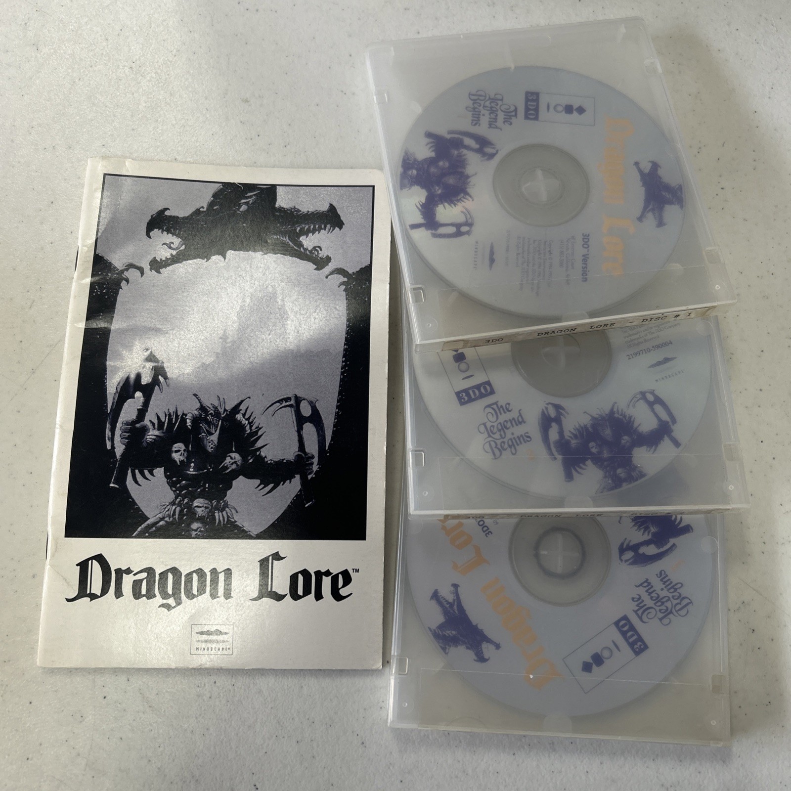 Dragon Lore (3DO, 1994) Game Discs 1 + 2 + 3 And Manual Only No Box. Authentic