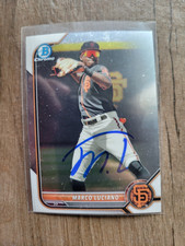 Marco Luciano Signed 2022 Bowman Prospects Baseball Card #BCP-7 Giants Chrome