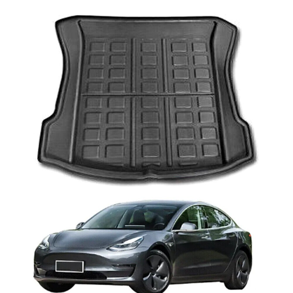 Car Rear Boot Trunk Tray Cargo Liner Floor Mat Carpet Pad For TESLA 2017-2019