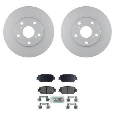 Bosch Front Quietcast Rotors Blue Ceramic Disc Brake Pad Kit For Camry