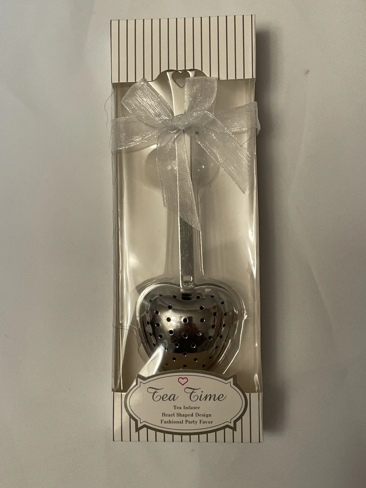 24 Tea Time Heart Shaped Tea Infuser New in Gift Box w/ Bow