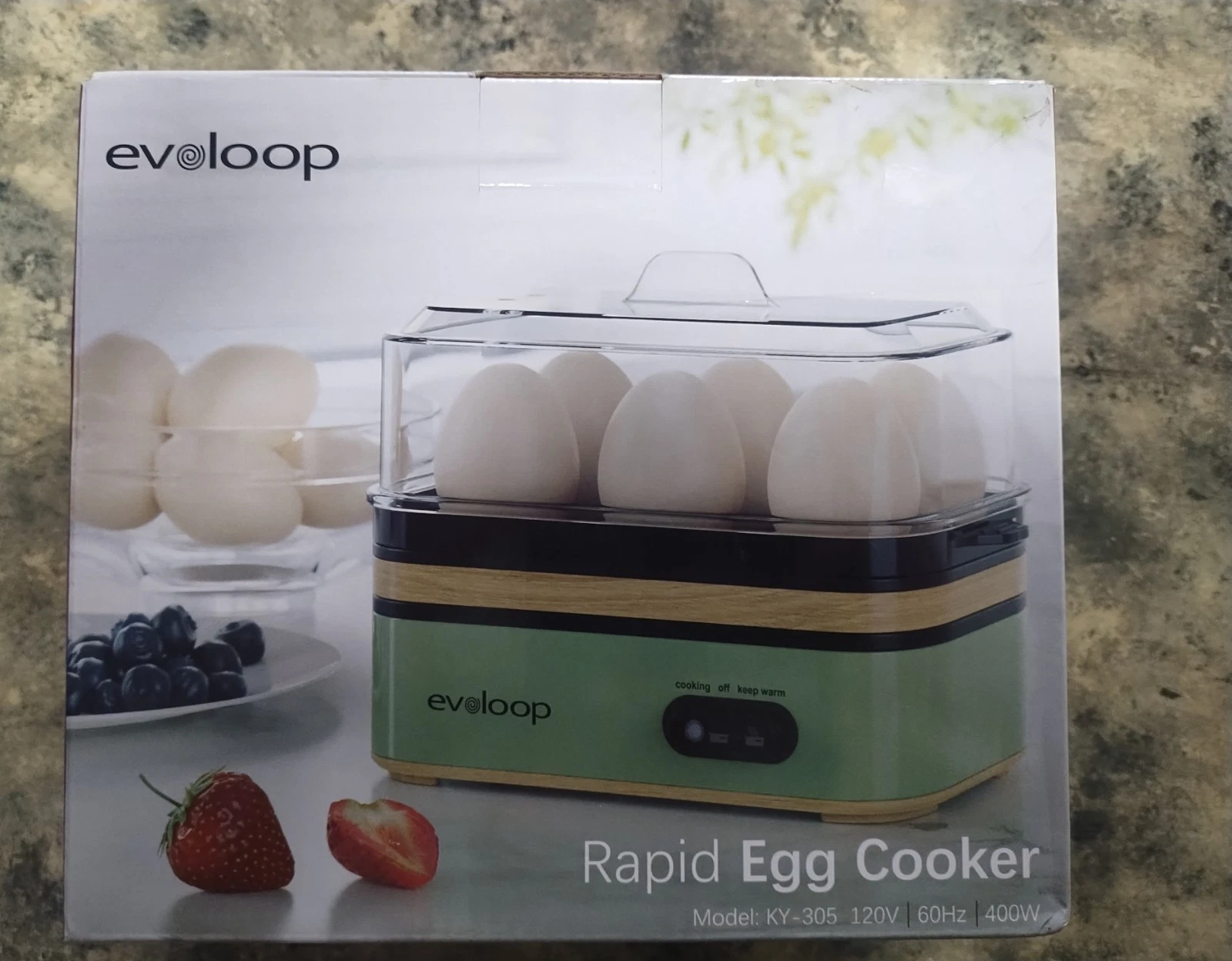 Rapid Egg Cooker Electric 6 Eggs Capacity, Soft, Medium, Hard Boiled, Poacher, O