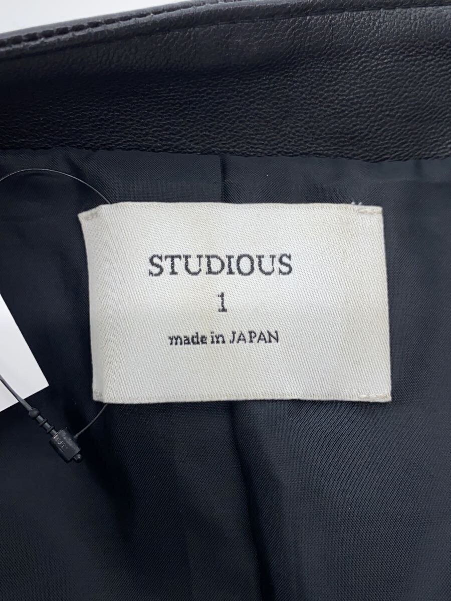 Studious Collarless/Leather Jacket Blouson/1/Shee… - image 3