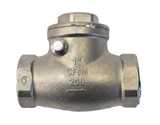 1" Wire Mouth Horizontal Non Return Swing Check Valve Female Threaded CF8M