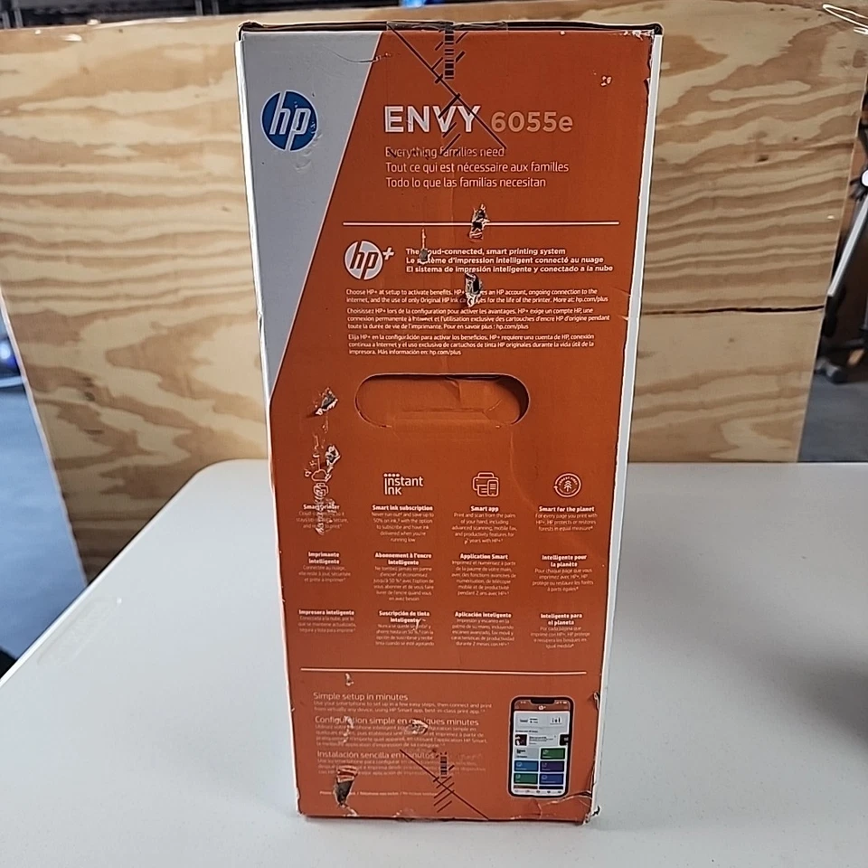 Sealed 🔥 HP ENVY 6055e Wireless Color Inkjet All-in-One Printer White Wear Box - Image 2 of 4