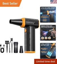 Electric Air Duster Cordless 300000RPM Brushless Motor 3-Gear Reusable