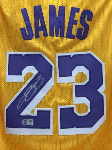 LeBron James Signed Los Angeles Lakers NBA Basketball Jersey Future HOF PC COA