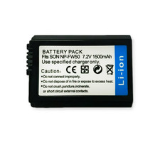 NP-FW50 Replacement Battery for Sony Alpha A6500 A6300 A6000 A7r A7 1500mAh 