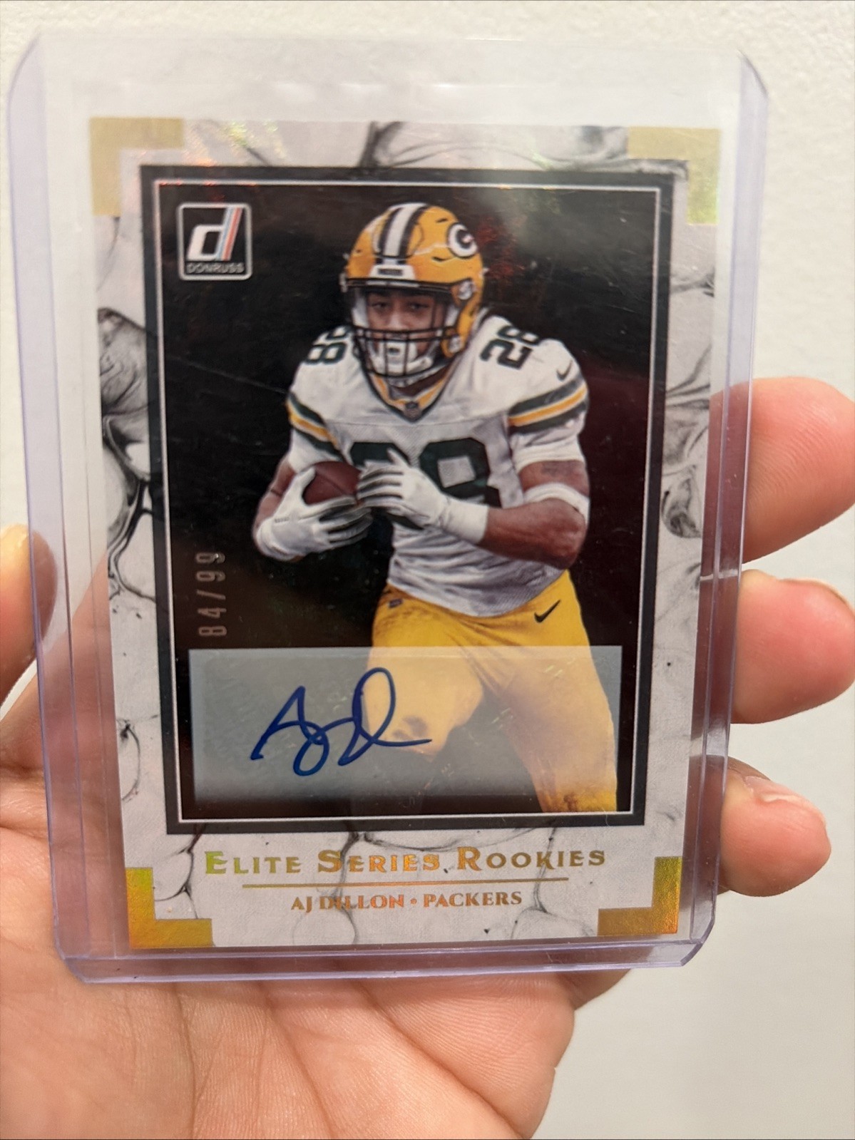 AJ Dillon Panini Donruss Elite Series #ESRAD Autograph-Rookies