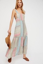 Free People Anika Striped Maxi Dress, Sz. M