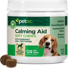 Petnc Calming Aid Soft Chews for Dogs 120 Count , for Dogs of All Sizes, Helps