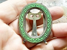 Antique Miniature Metal Picture Frame with Gr...
