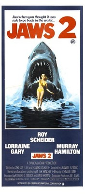 JAWS 2 1978 Australian Daybill Poster Druck 13x30'' ROY SCHEIDER KOSTENLOSER VERSAND