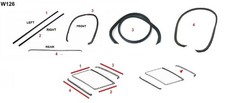 Fit F&uuml;r Mercedes Benz W126 Schiebedach Moonroof Dichtung Dichtungssatz 4 Pcs
