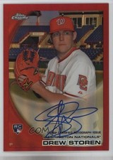 2010 Topps Chrome Rookie Auto Red Refractor 20/25 Drew Storen #216 Auto 0ba6