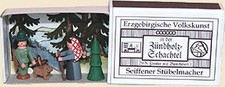 Miniaturzündholzschachtel Förster Avec Buschweib Bxh 5x4 CM Neuf Seiffen
