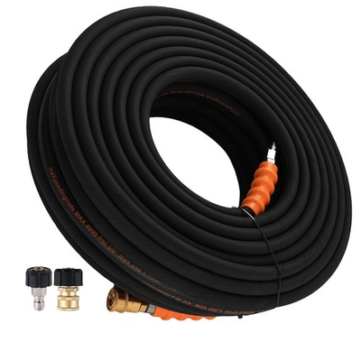 #ad 150Feet Pressure Washer Hose 3 8quot; M22 14mm Adapter 4800PSI Steel Wire Braid New $146.30