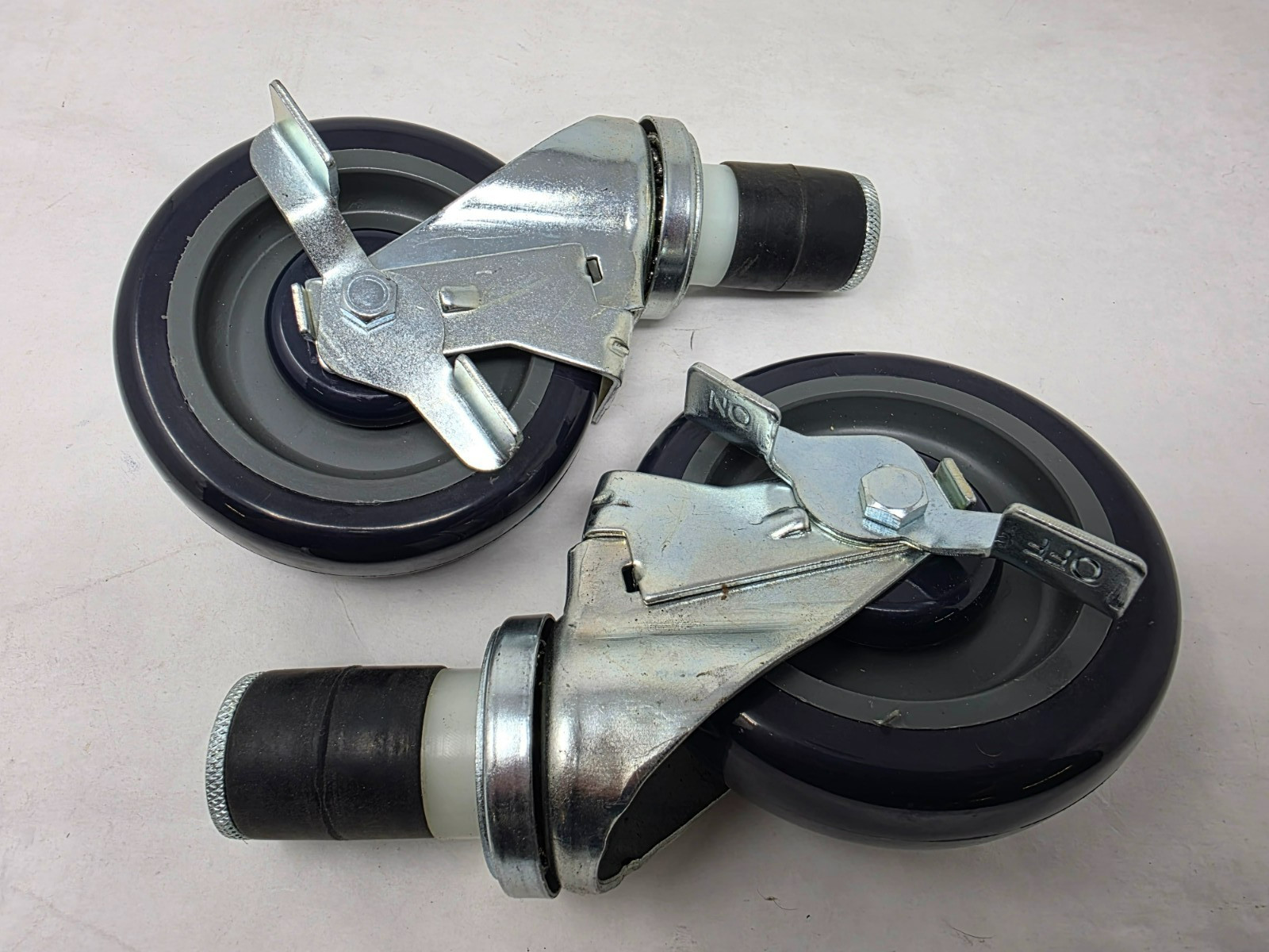 5" w-Brake swivel Casters for Worktables Workstations Multi-use wheels (Qty 2)