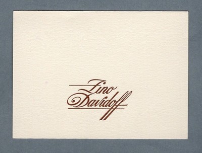 Werbekarte - Advertising Card - Zino de Davidoff 