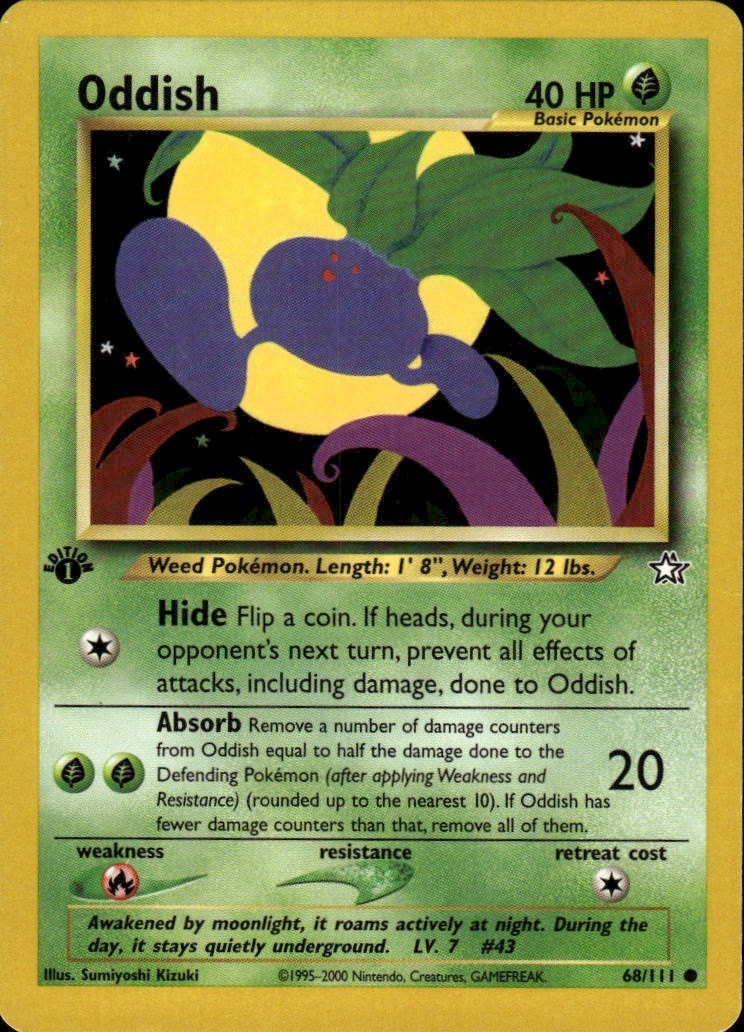 Oddish Common Neo Genesis 068/111 LP 1st ed