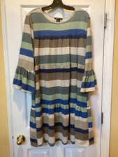 Women's Robert Louis Multicolored Striped Dress Size 1X