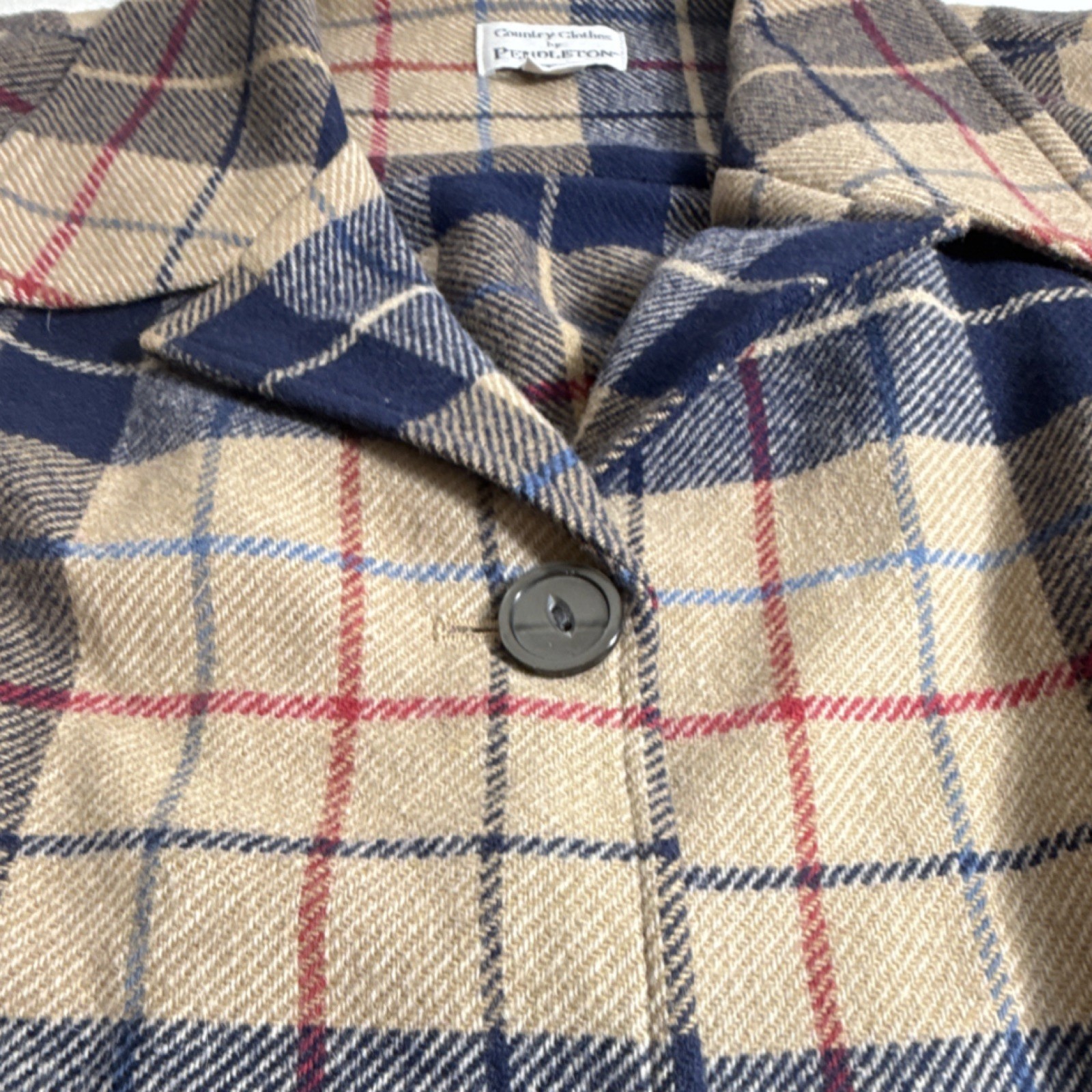 Vintage Pendleton Plaid Button Heavyweight Long S… - image 4