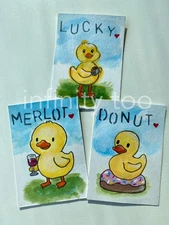 ACEO Mystery Duck Cards Nature ORIGINAL Animal Acrylic painting InfinityToo Art