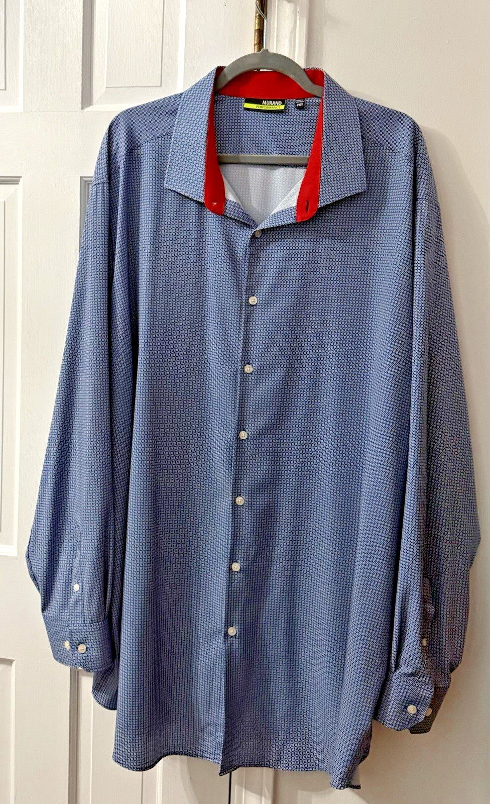 Murano Performance Long Sleeve Button Down Blue/W… - image 1