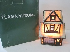 Vintage Raro Forma Vitrum Stainglass "Artist Tour Place" Casa