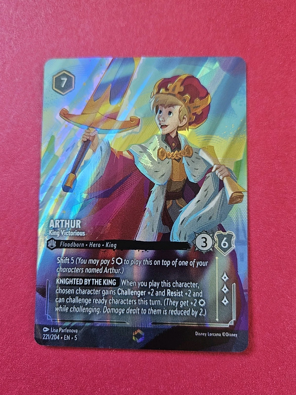 Arthur - King Victorious (Enchanted) 221/204 Disney Shimmering Skies Holo