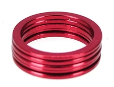 Bicycle BMX or MTB headset spacers for 1 1/8" threadless (SET of 5) 2mm - RED