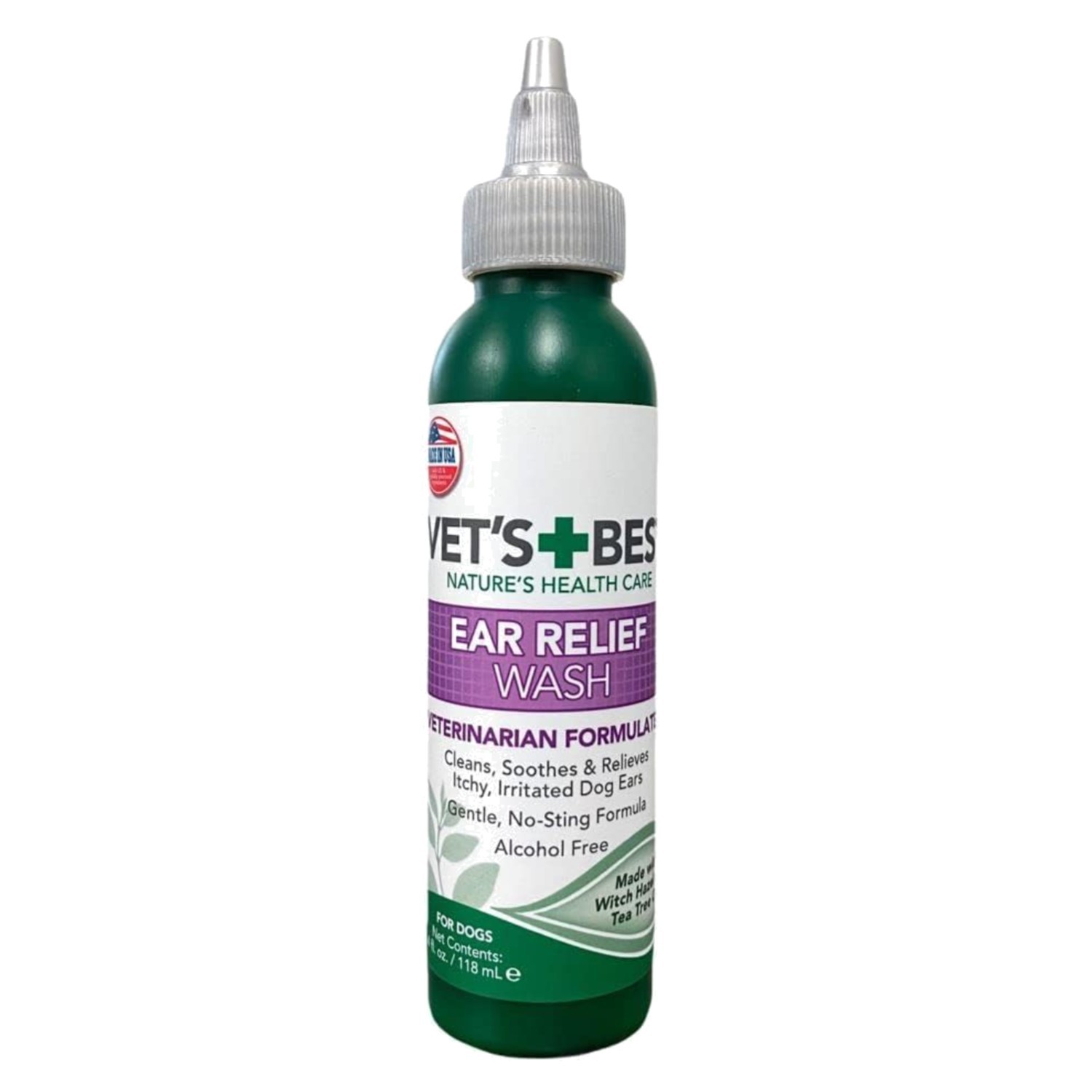Vet's Best Dog Ear Relief Wash - Natural Cleaner with Aloe &