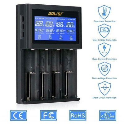 Smart Battery Charger w/LCD Display For Li-ion/LiFePO4/Ni-MH/Ni-cd/IMR Battery