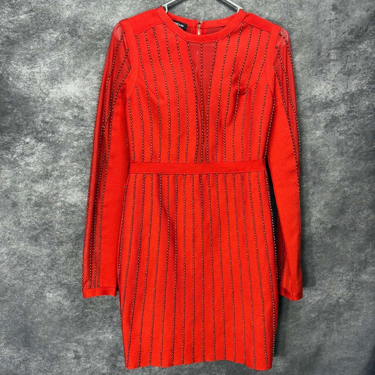 front tie long sleeve dress Light Punch Long Sleeve Tie Front Short Dress main image 0